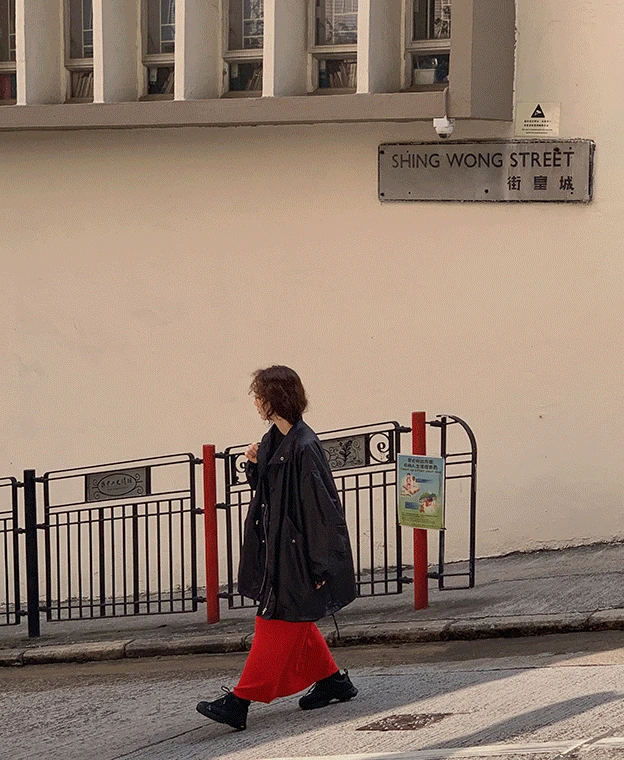 박시 글로시 하프 점퍼 (2color)