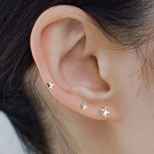 925은주얼리 별 실버피어싱 70411