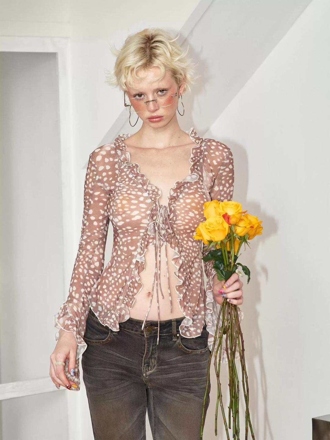 MUSEWEEK 'Bambi\' ruffle chiffon top