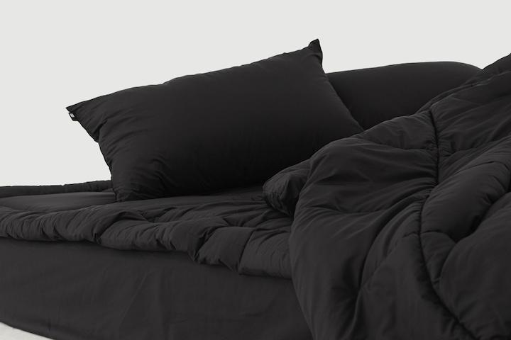 [10%쿠폰] 생활방수 먼지없는 알러지케어 블랙 마이크로 차렵이불세트 (SS/Q)