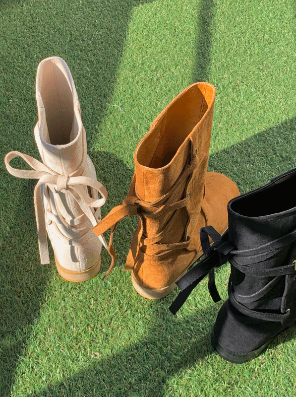 리크 아일렛 리본 부츠