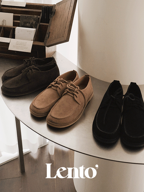 슬로우앤드 [프리미엄모카신/오늘드림🚚] #LENTO. Mocca suede Shoes (소가죽) - 3 color
