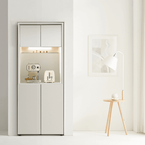 맞춤 제작 미니 홈카페 수납장