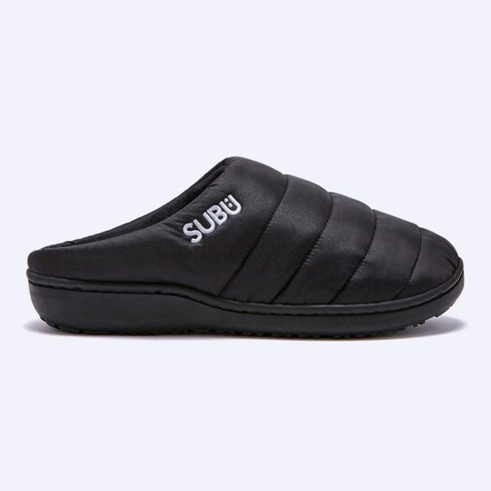 SUBU 슬리퍼 방한 패딩 다운 샌들 -BLACK