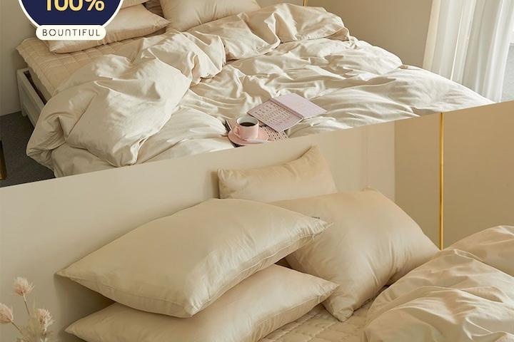 호텔납품 이불베개커버 솔리드 12컬러 순면100% 60수 사틴원단 SS/Q/K