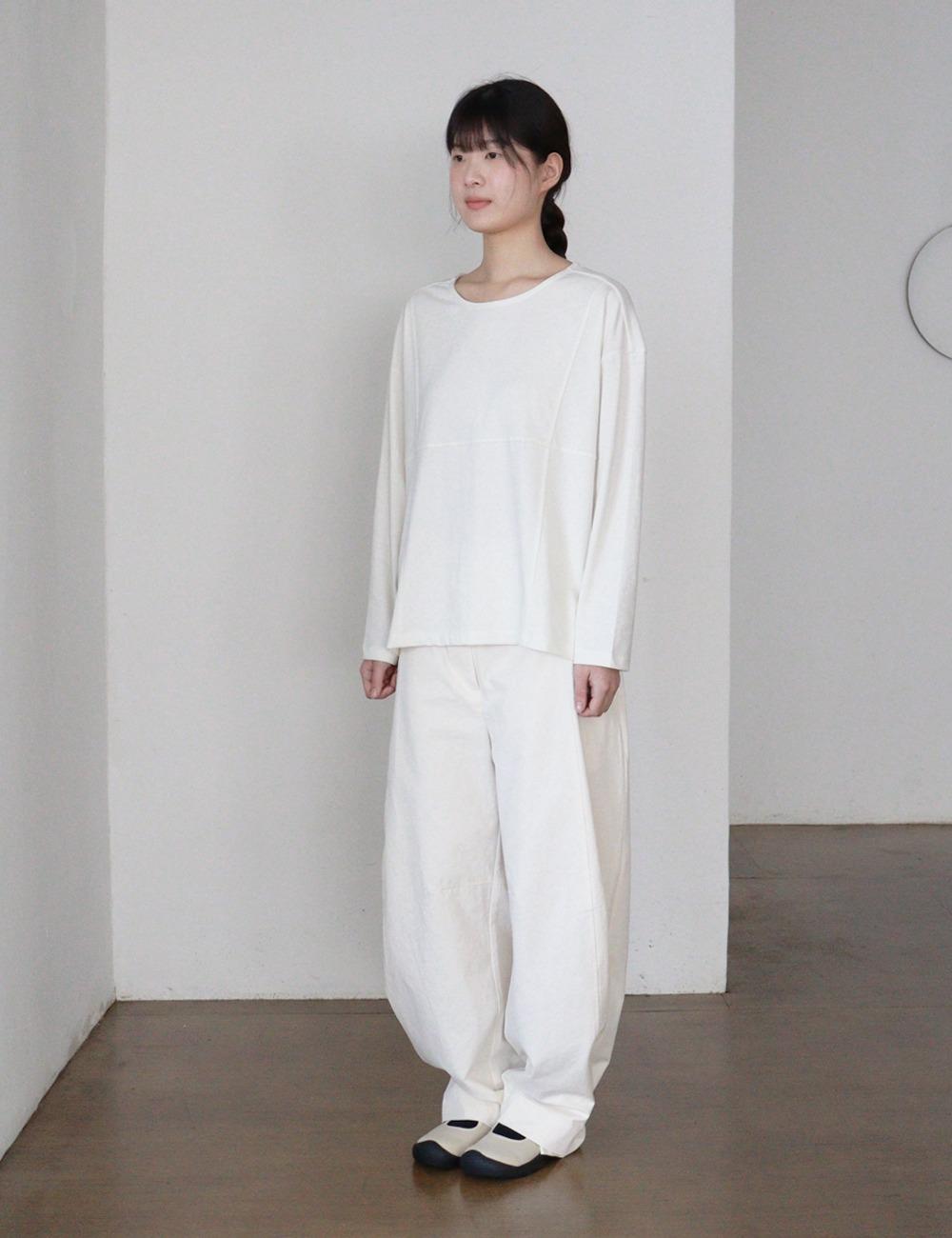 3way button curve pants