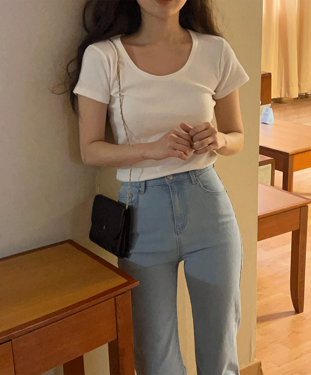 1+1할인✨ 언유즈얼리 메이 유넥반팔티 (8color)