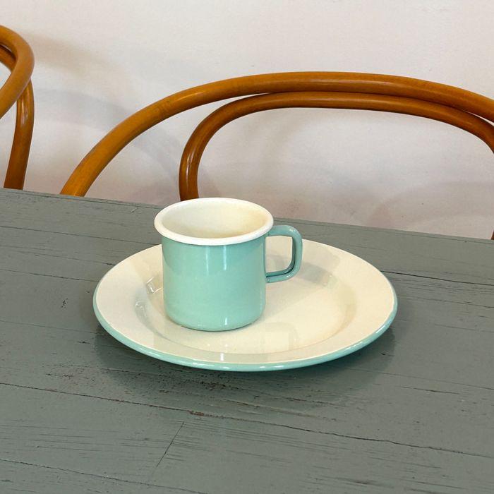 민트 접시24cm+머그 세트