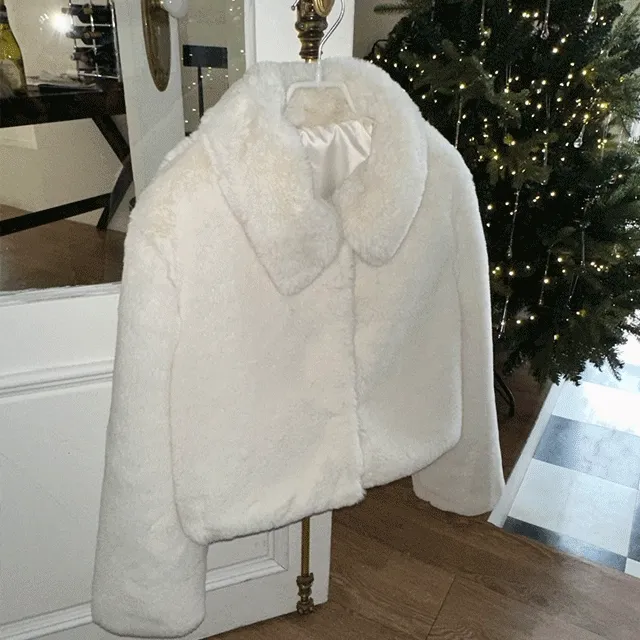 [MADE] Pudding Fur Jacket (Milk White)