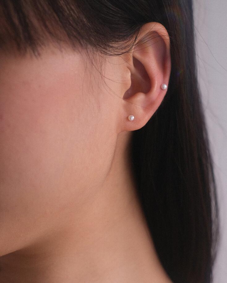 Baby Pearl Earring - 2mm