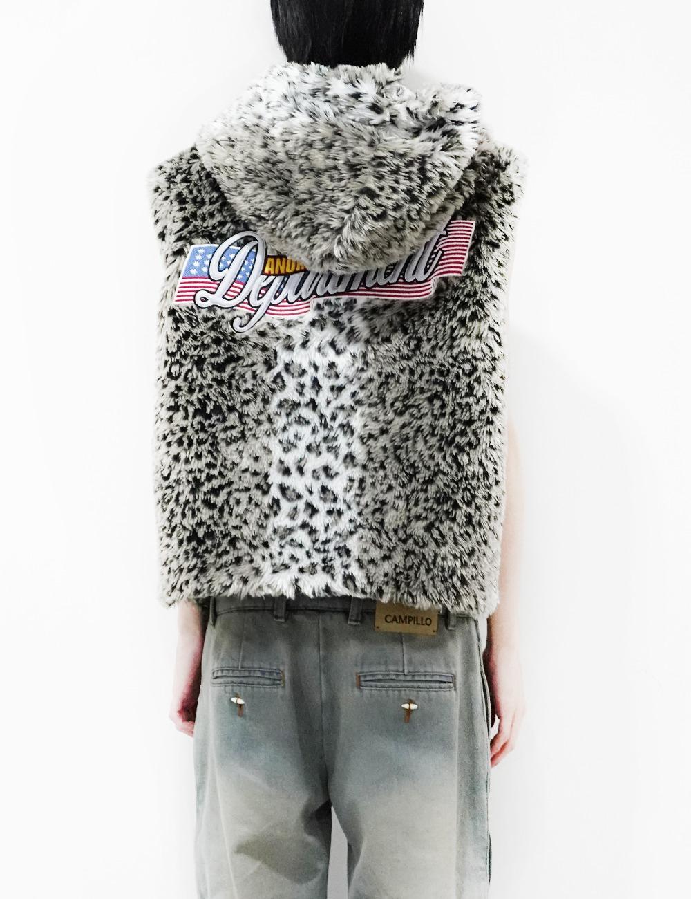 LEOPARD PRINT FAUX FUR SPURRED VEST_LEOPARD