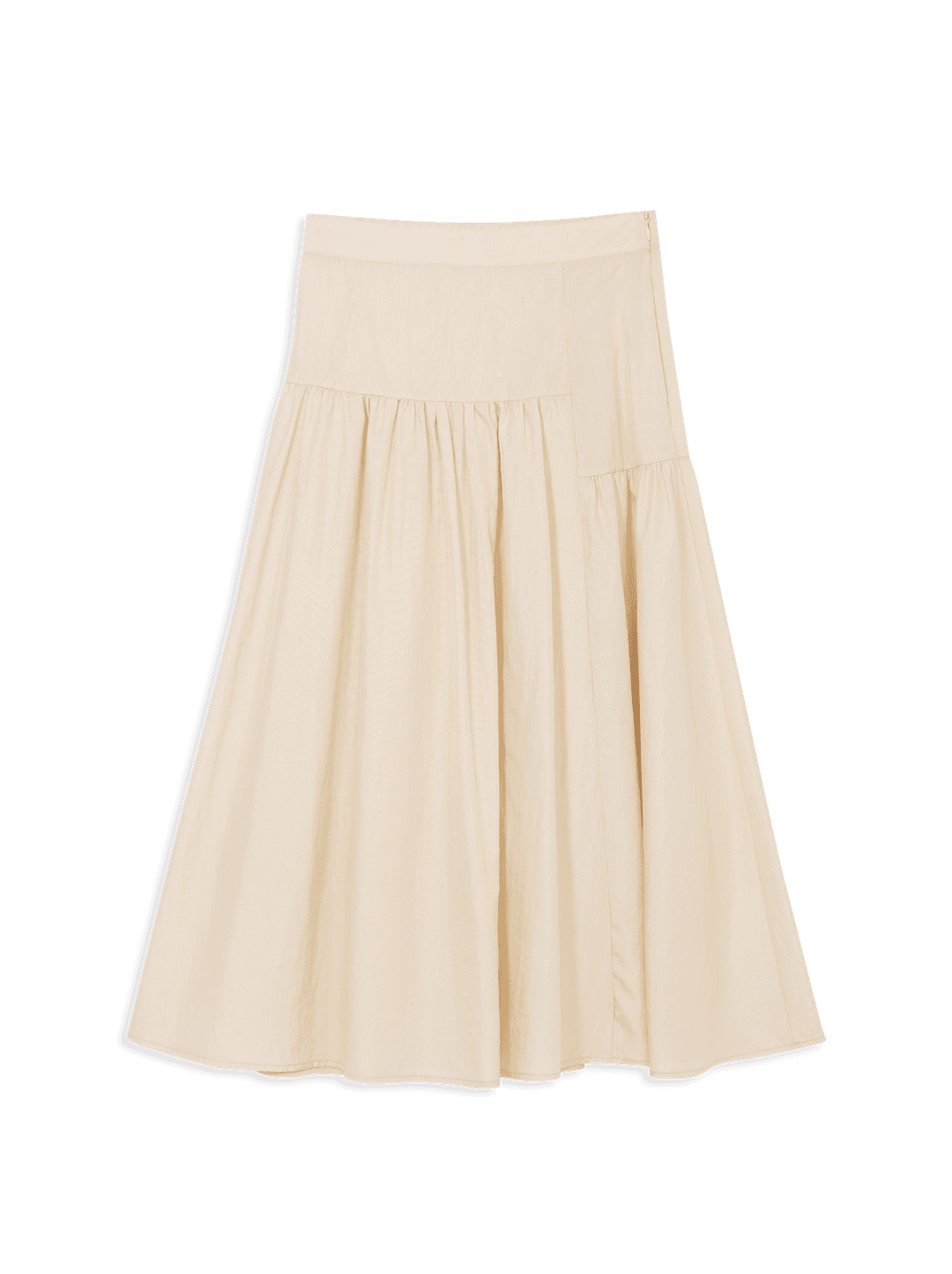 NATURAL SHIRRING SKIRT (BEIGE)