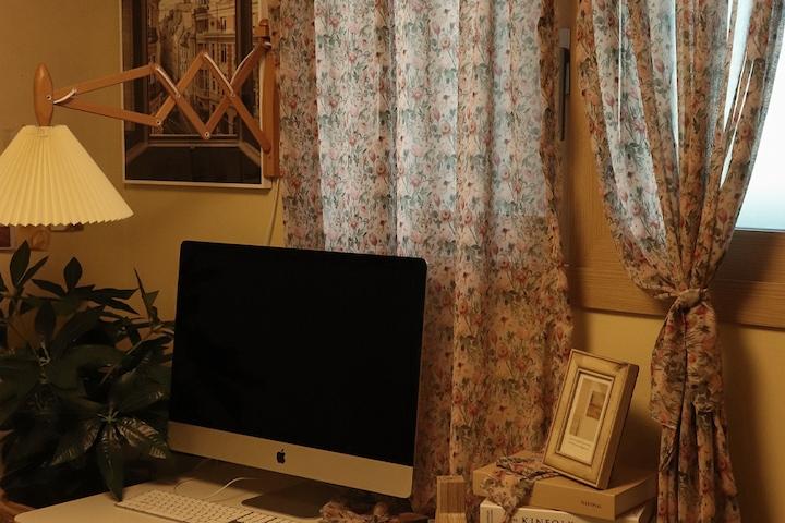 자스민 플라워 쉬폰커튼 속커튼 맞춤제작