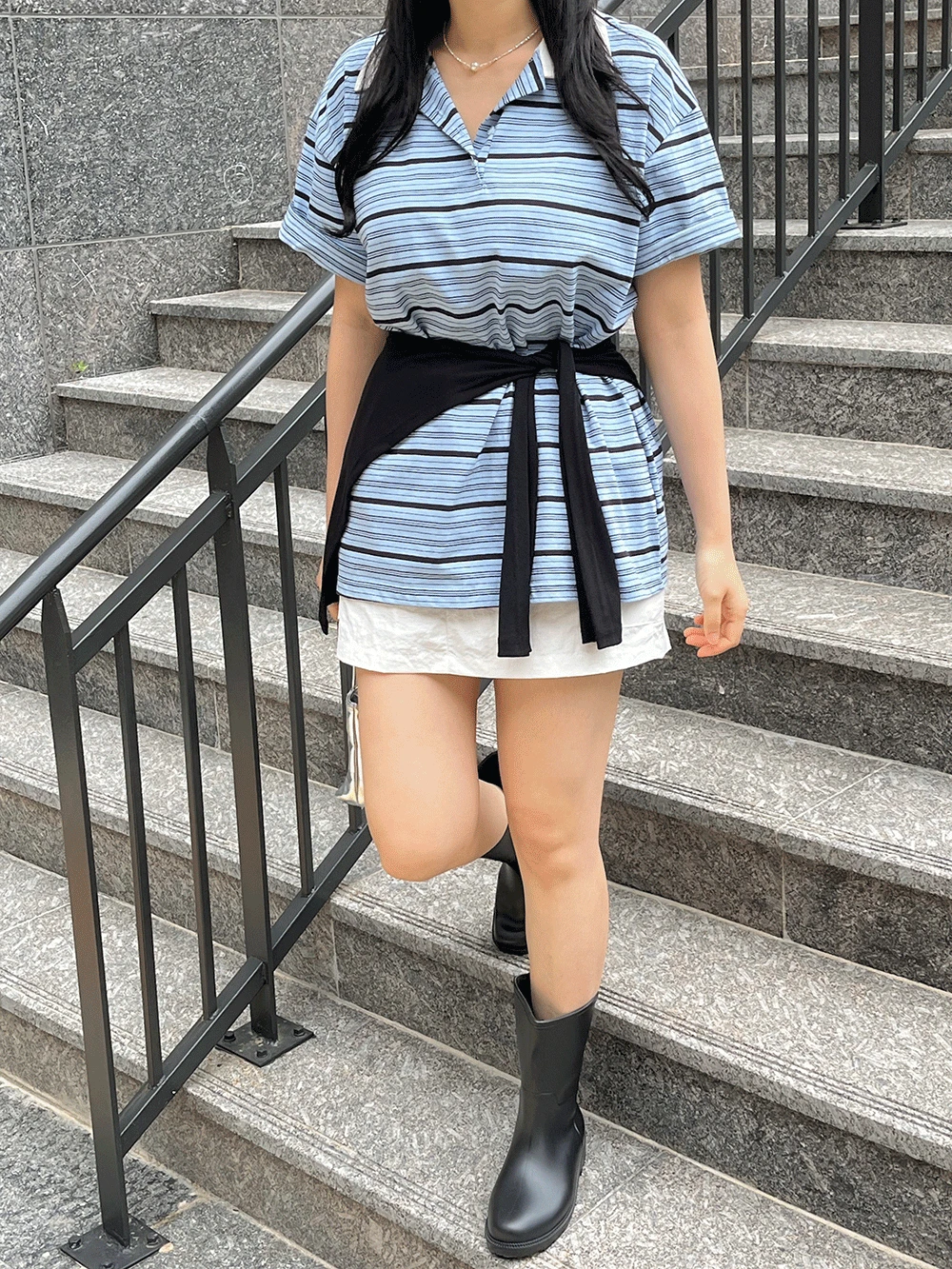 [바로배송/박시핏/여름카라티]베베 반팔 럭비 티셔츠 (2colors)