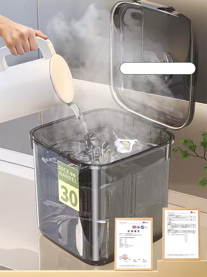 식품 등급 밀봉 방습 방충 쌀 보관함 가정용 주방 쌀, 곡물, 밀가루 보관 용기