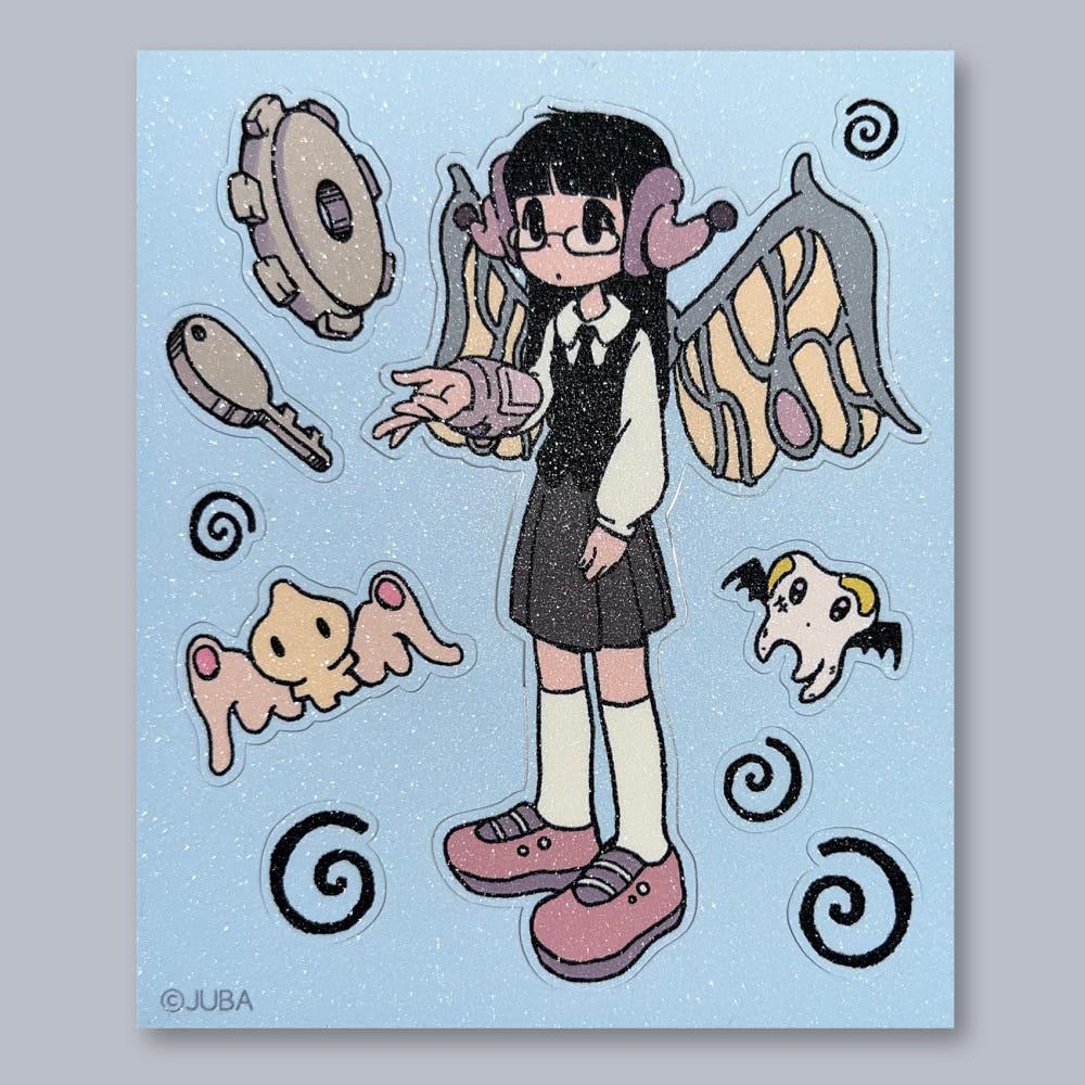 [JUBA⋆주바] 메탈릭소녀 펄 리무버블 sticker