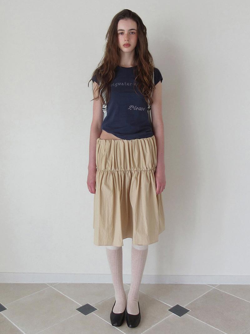 Date Cake Skirt Beige