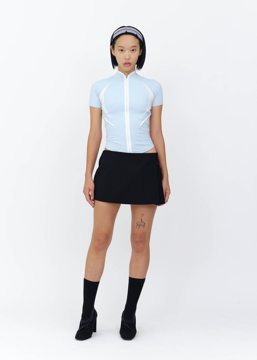 Slashed Zip Top