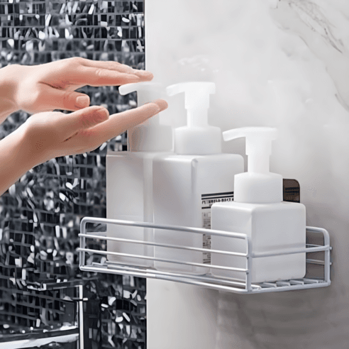 베리버터 무타공 강력접착 물빠짐 욕실선반, 화이트, 1개 - 휴지걸이 | 쿠팡
