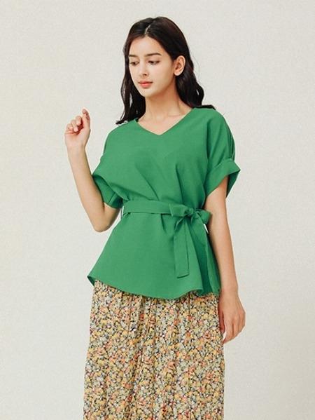 돌먼 슬리브 벨티드 블라우스(CW6SSE4)