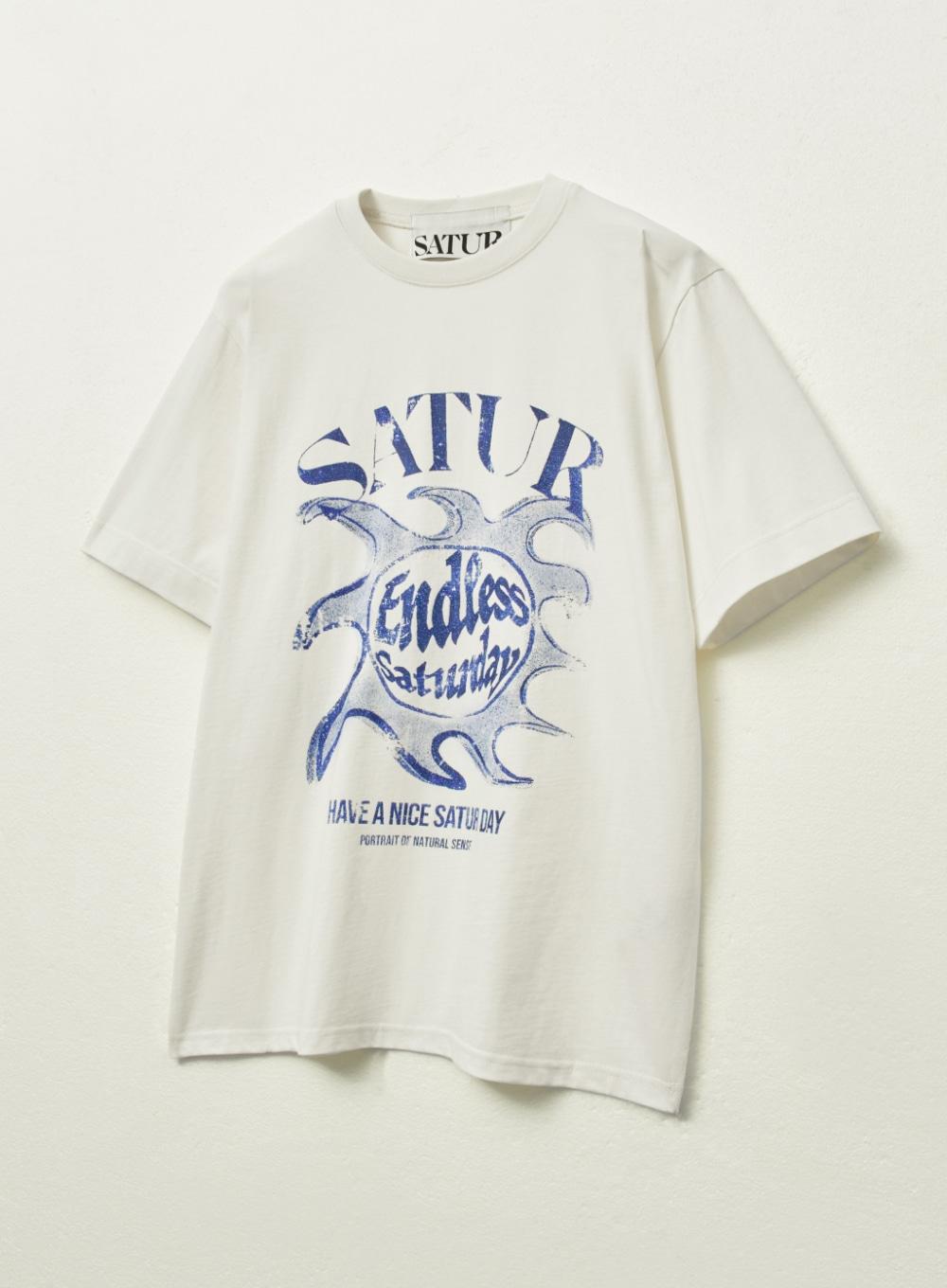 Sun Retro Graphic T-Shirt - Art Blue