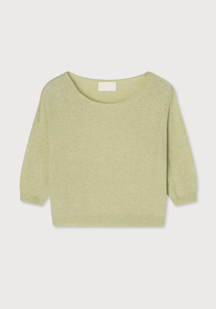 U-NECK LINEN WOOL KNIT