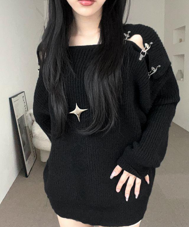 몸매커버니트 루즈 박시 아방핏 오프숄더 긴팔 미니미디 원피스 롱 가을겨울 키작녀 키큰녀 힙한 하의실종 박스티 빅사이즈 파티 팔뚝커버 y2k상의 옷 할로윈 크리스마스