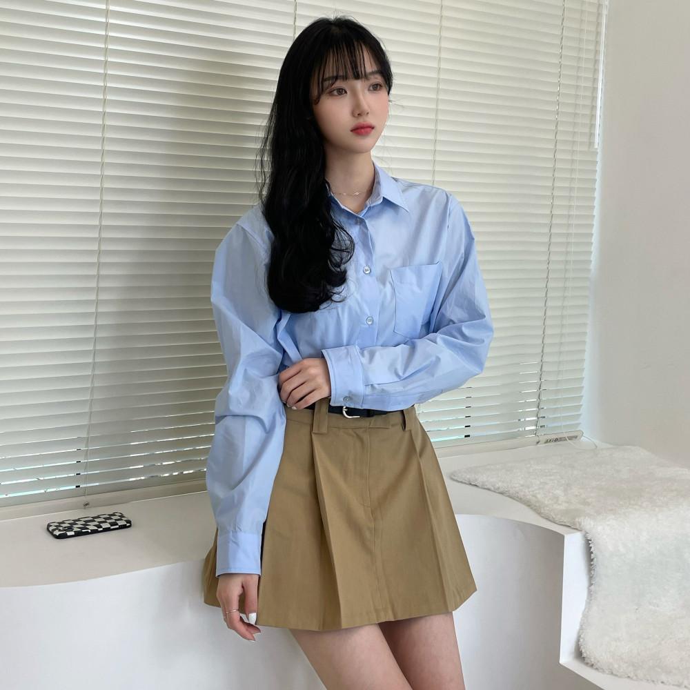 로우라이즈 테니스 스커트 플리츠 치마바지