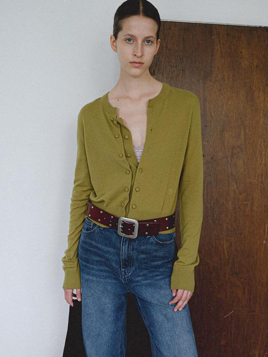 DOUBLE BUTTON KNIT - OLIVE