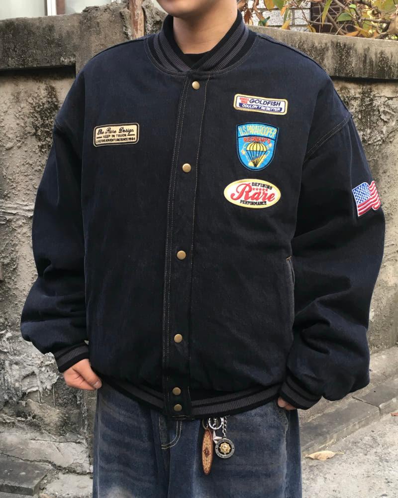 쉐르 패치 와펜 누빔 점퍼 (2C)