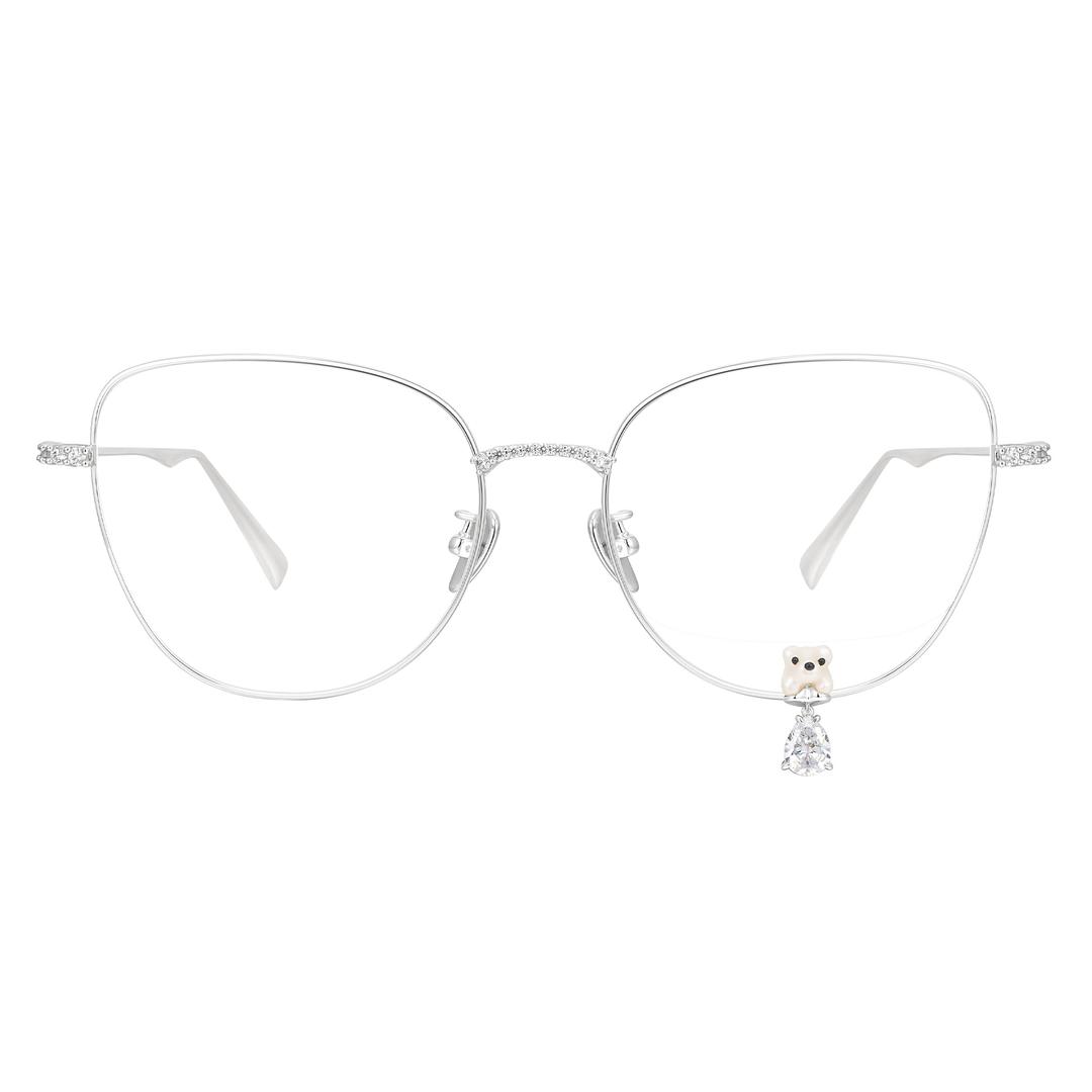 Paradise / Flocked Bear Decorative Gemstone Pendant Glasses