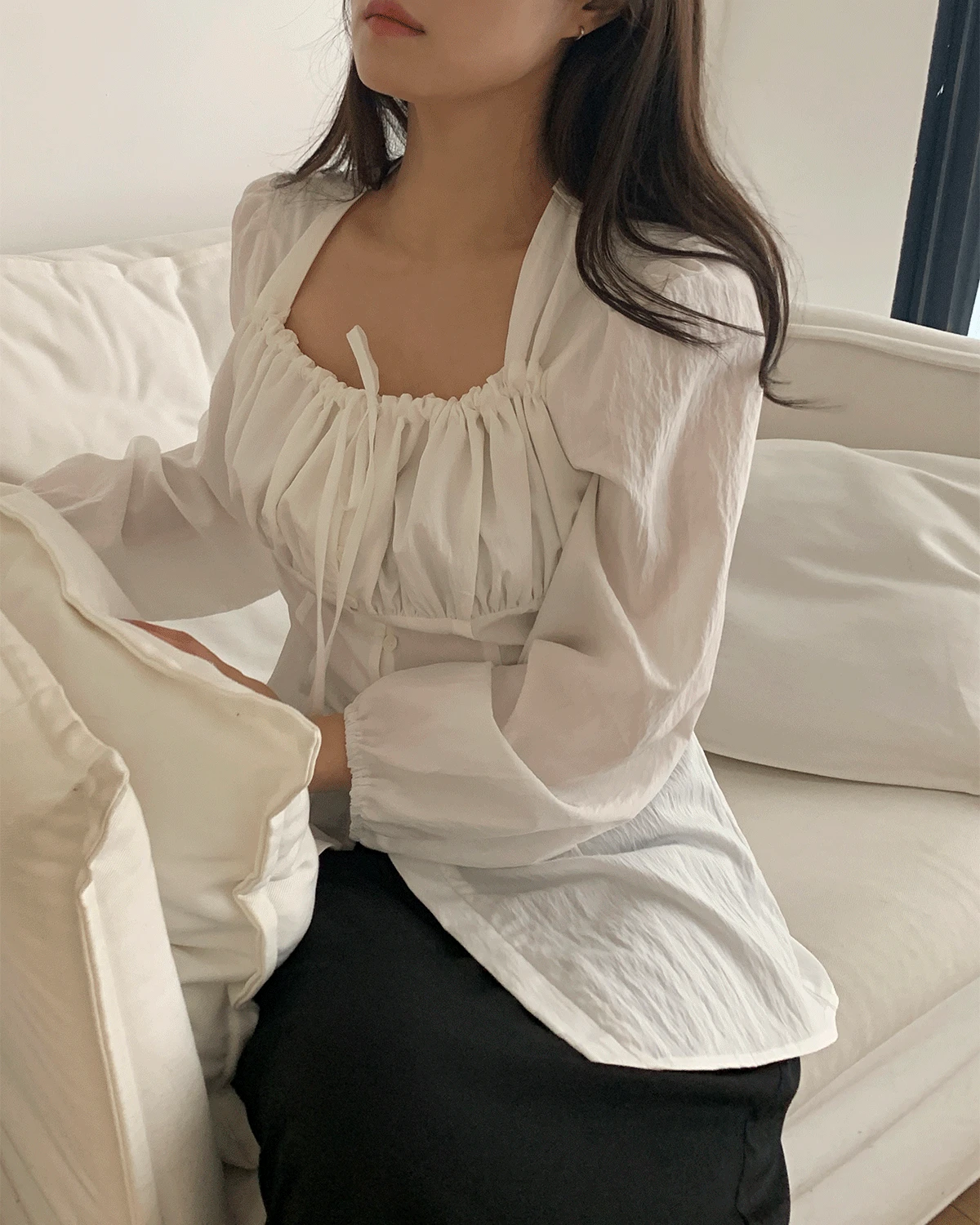 [Pre-order 1/26~1/29] [Made] Petal blouse