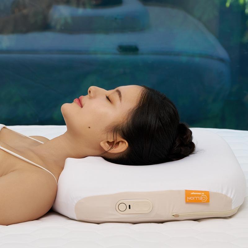 셀리온 목 어깨 승모근 무선 베개 마사지기