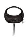 Zipper Finishing Leather Hobo Bag [ Brown ]