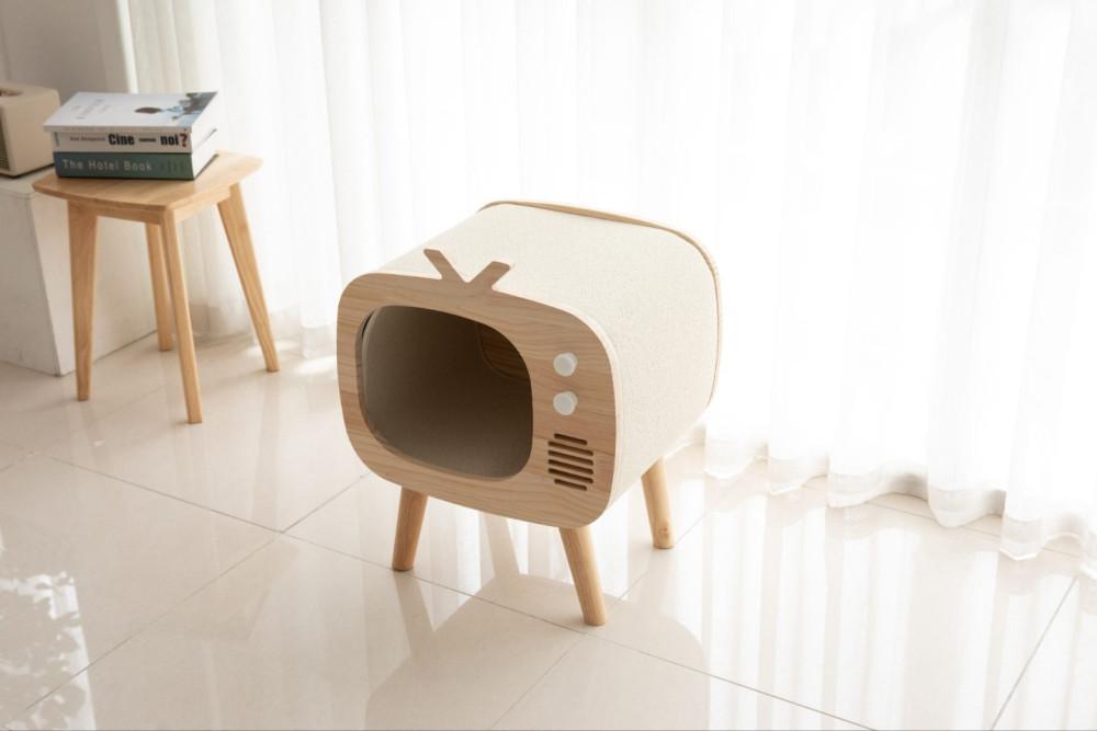 가르르 TV 원목 강아지 고양이 집 숨숨집 하우스 중형