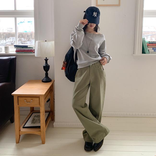 니썸 [미친스판✨트레이닝급 편한팬츠][컬러추가🤍핏보장/하체보완/만능코디팬츠/코튼팬츠/와이드팬츠/편한바지/코튼팬츠/사계절바지]뉴올시즌코튼와이드팬츠 - 3color