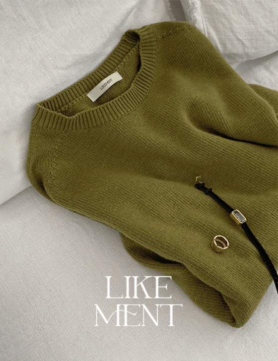 라이크유 [LIKEMENT] 루이브 프리미엄 캐시 울 홀가먼트 니트 (KN) - 7color