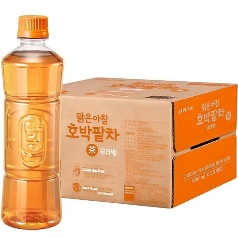 빙그레 맑은아침 호박팥차 무라벨, 500ml, 20개 - 기타차음료 | 쿠팡