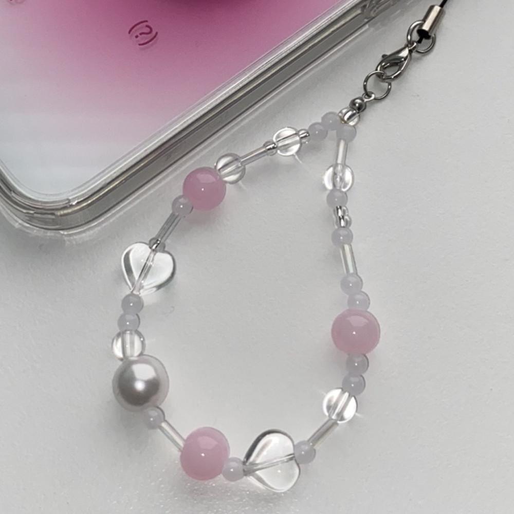 핑크라떼 키링 폰스트랩