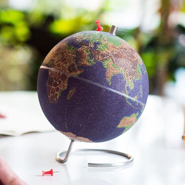 [썩유케이] 컬러 코르크 지구본 메모 꽂이 보드판