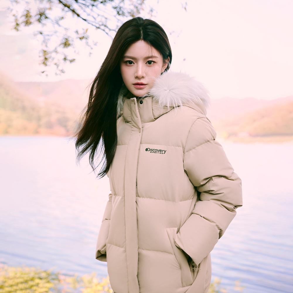 여성 고쉬 구스다운 롱패딩 (D/BEIGE)