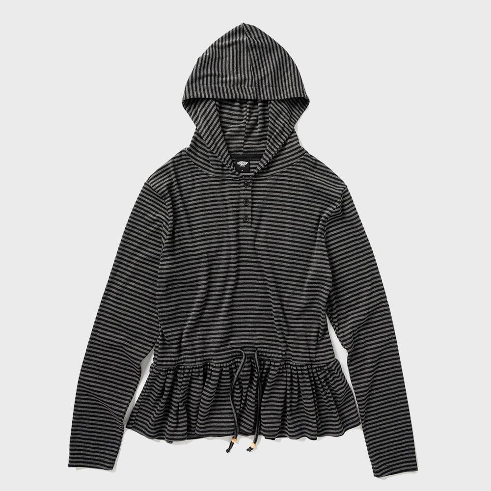 데빌 윙 프릴 후디 - 블랙