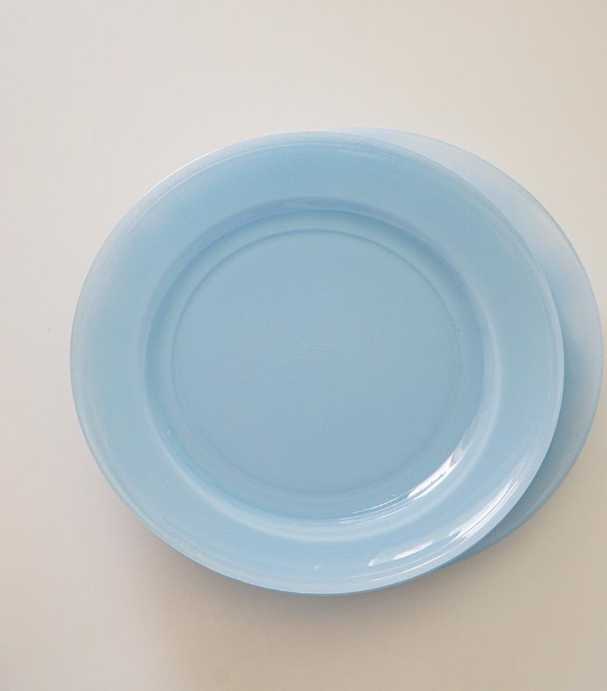 [vintage] 파이렉스 물빛 글라스 디너접시 (pyrex baby blue dinner plate)