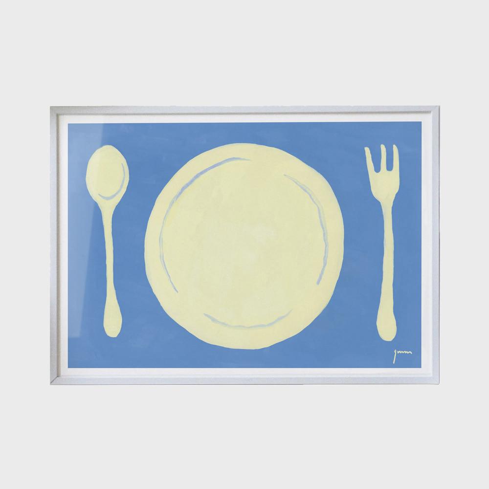 A3 Poster-Blue table