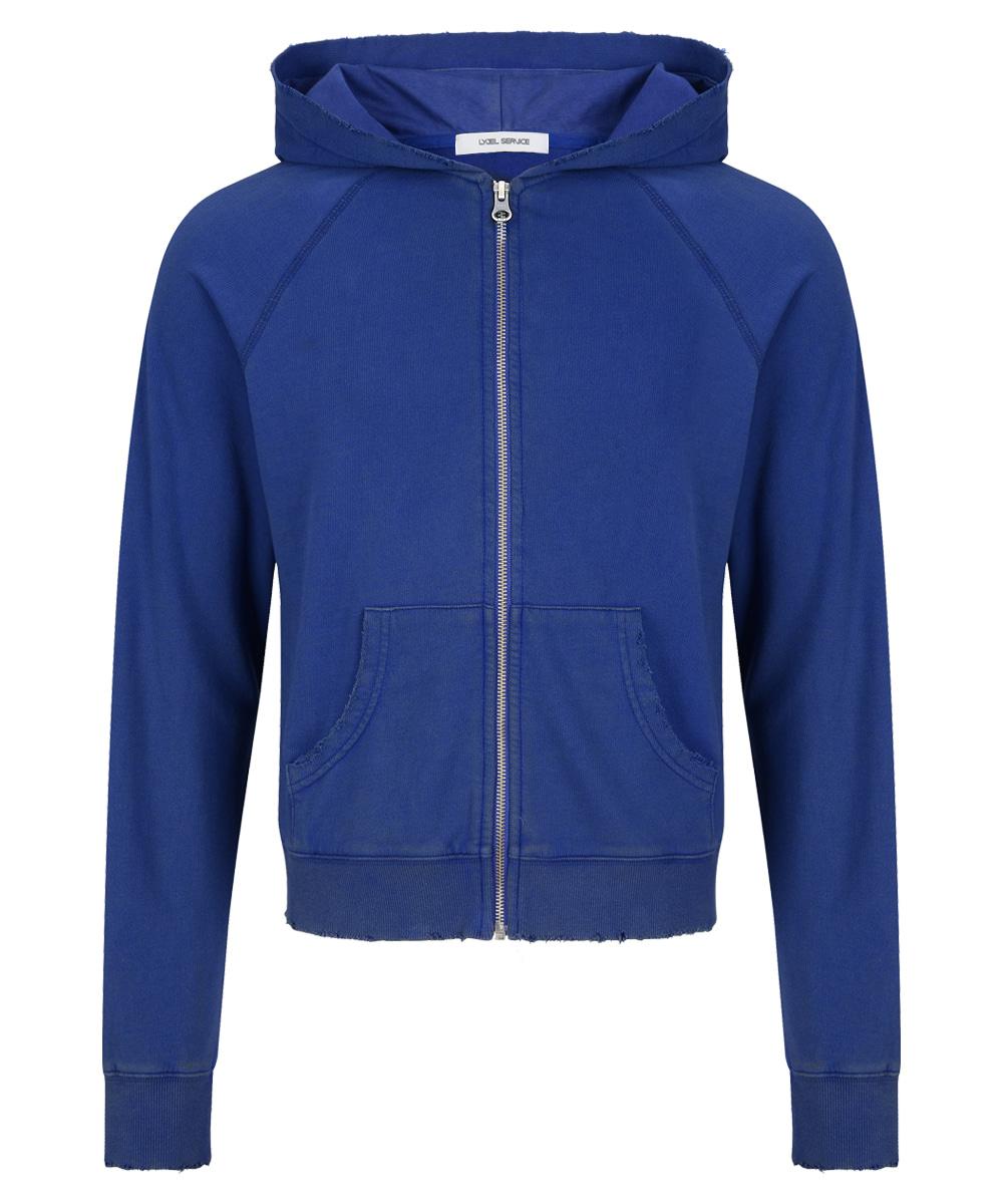 FADED HOOD-ZIP (BLUE)