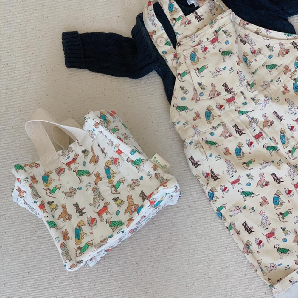 강아지 빈티지플라워 패브릭 바구니 장난감상자 패브릭박스