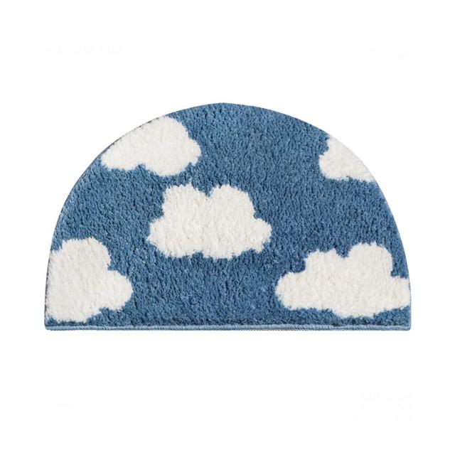 쏠띵즈 귀여운 체커보드 구름 러그