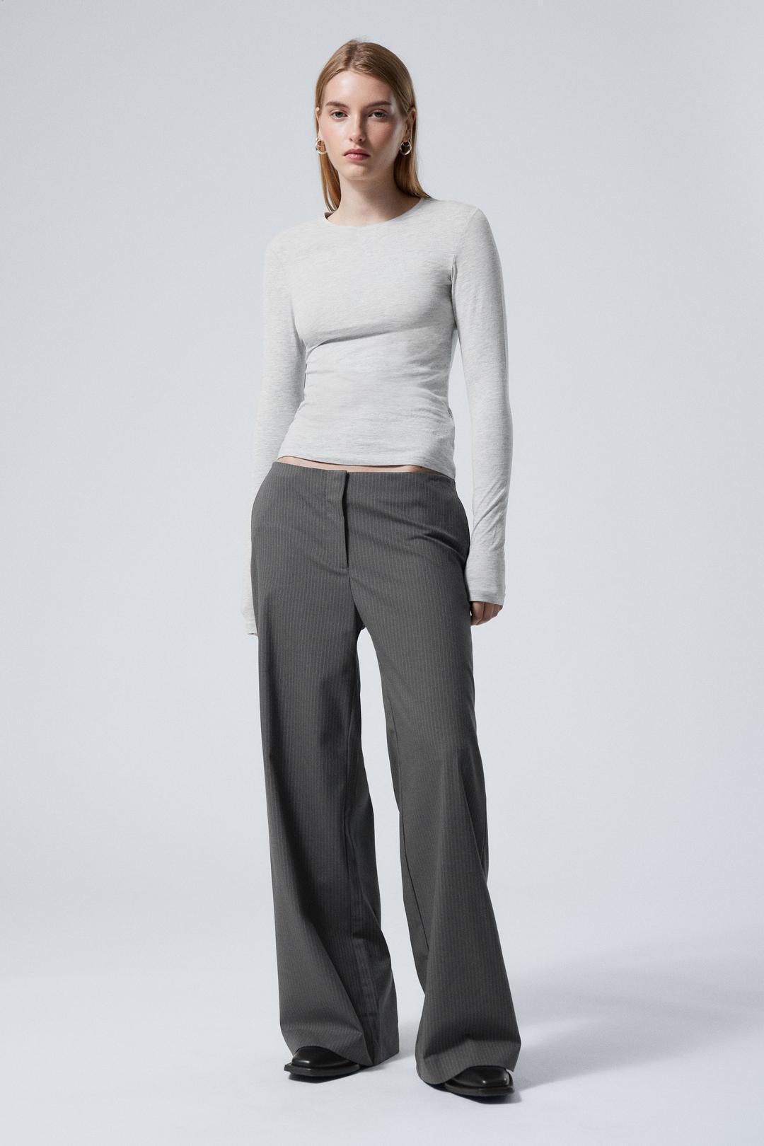 Cut-Off Waistband Suiting Trousers