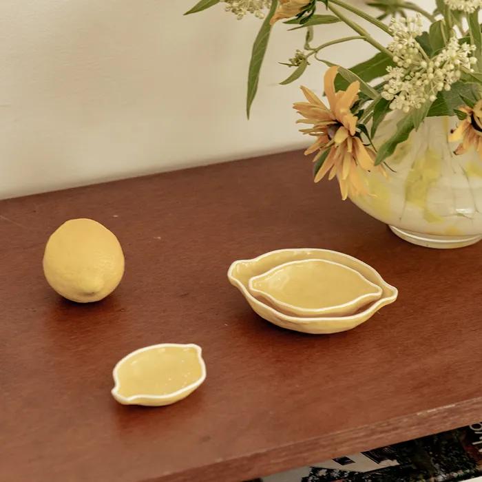 [EPOK 에포크] 화이트림  레몬볼 미니종지 소스볼 엘로우 3사이즈