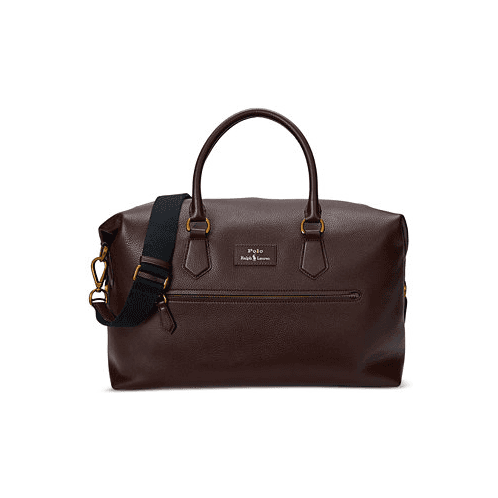 [US]			 Polo Ralph Lauren Mens Pebbled Leather Duffel
